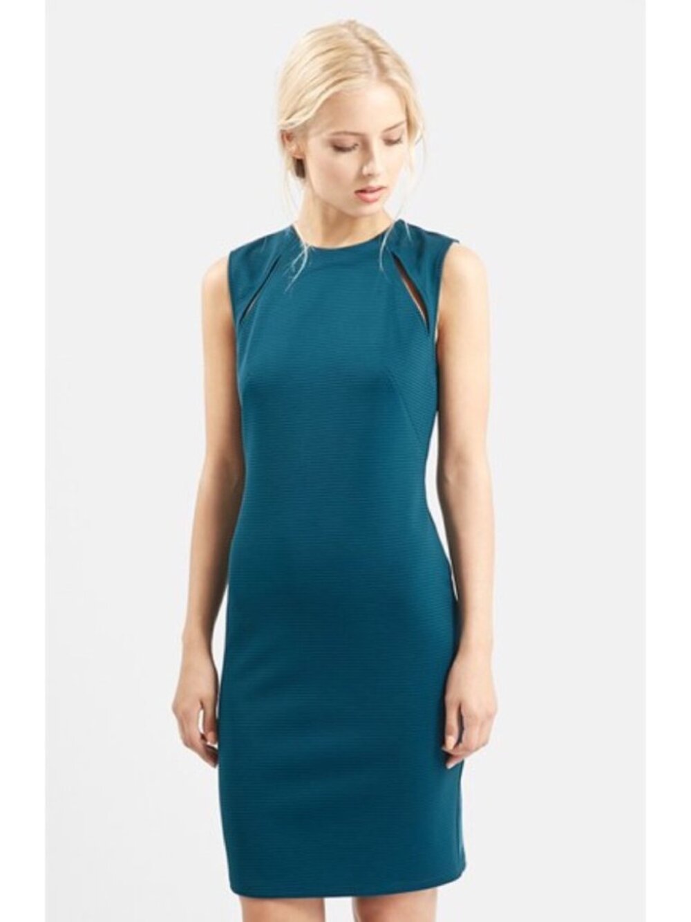 TOPSHOP Ribbed Bodycon Mini Dress Size 2